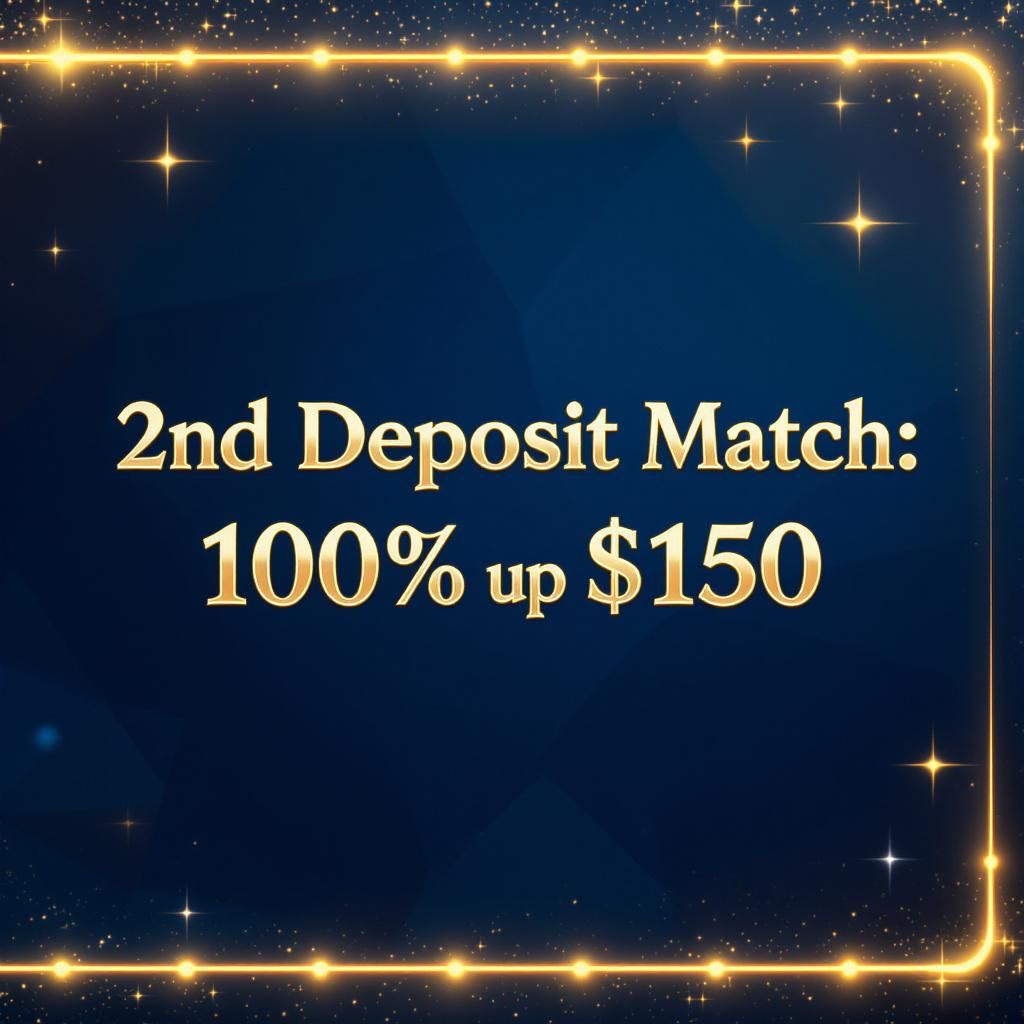 2nd Deposit Match: 100% up to $150